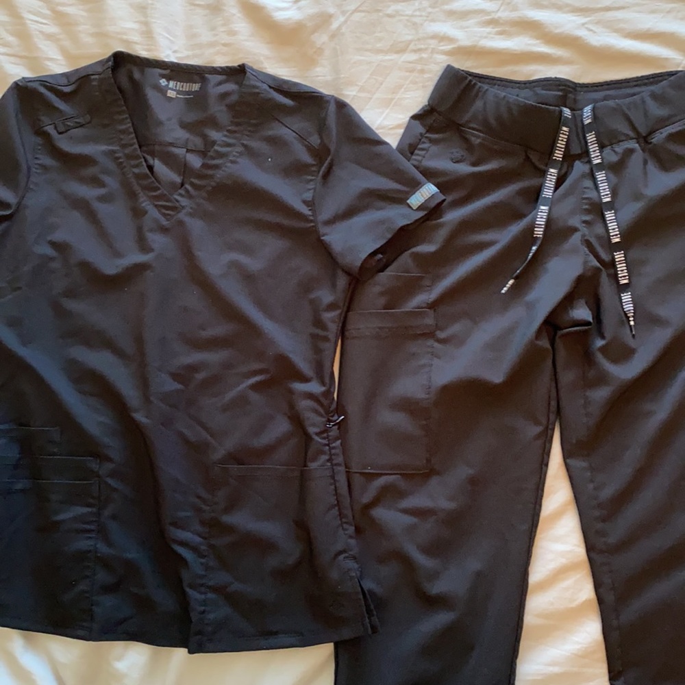 Set of XS regular black medcouture scrubs